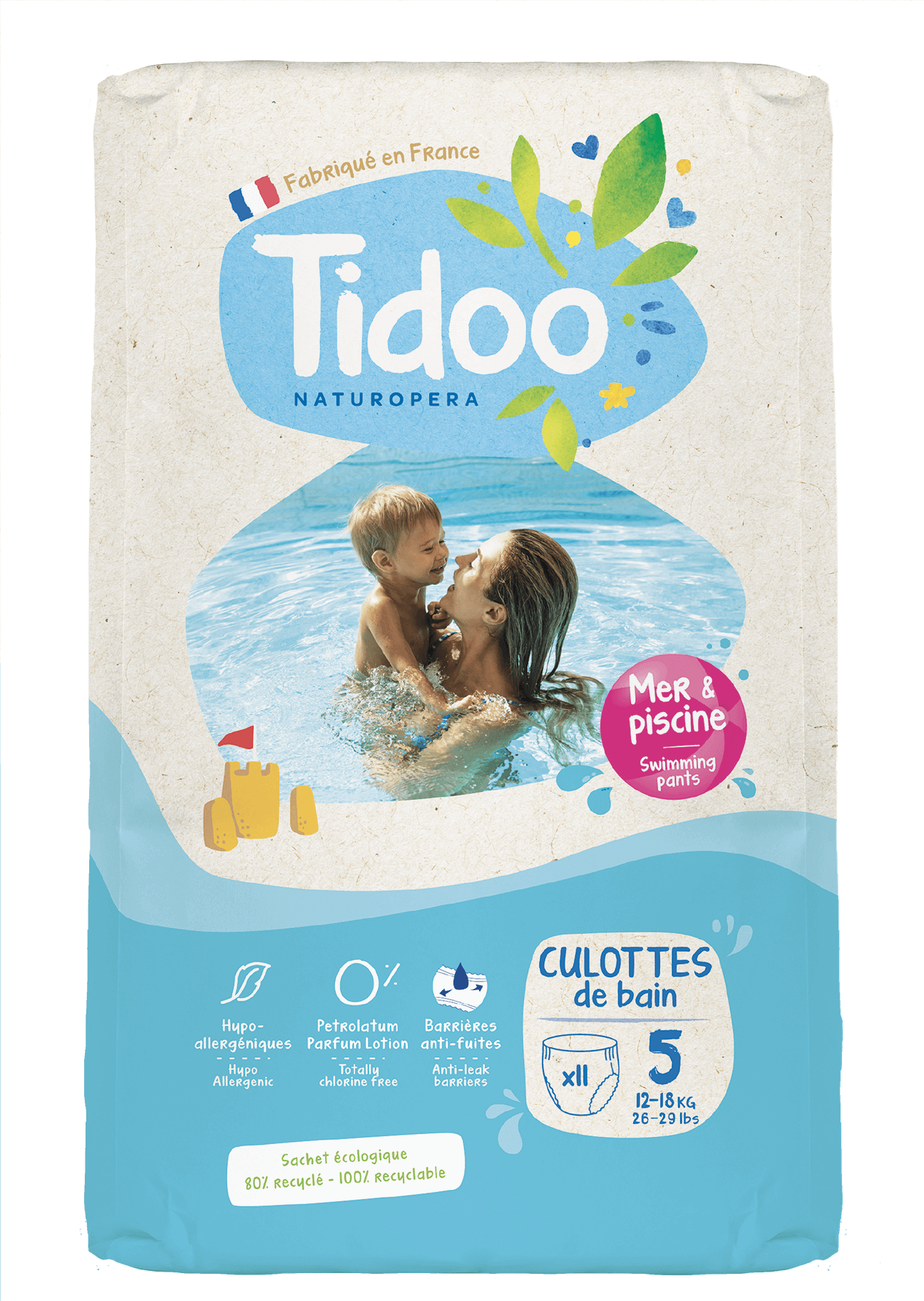 Tidoo Nature swim & play couches T5 12-18kg 11pièces